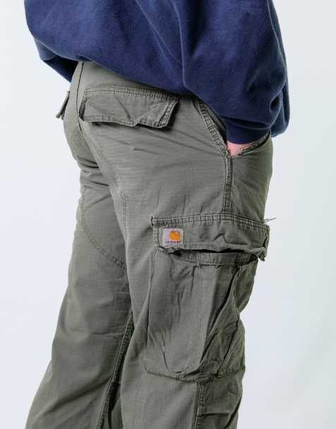 Vintage Carhartt Ripstop 31x32 Canvas Carpenter Baggy Jeans Khaki Green - view 1