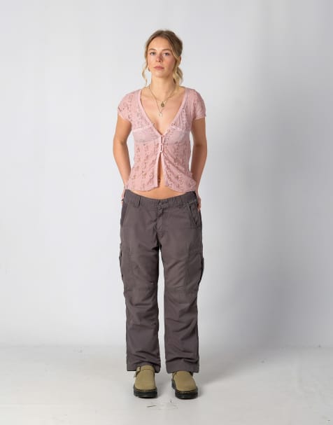 Vintage Carhartt Ripstop 34x30 Canvas Carpenter Baggy Jeans Grey - view 1