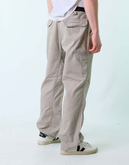 Vintage Carhartt Ripstop 36x32 Canvas Carpenter Baggy Jeans Light Grey