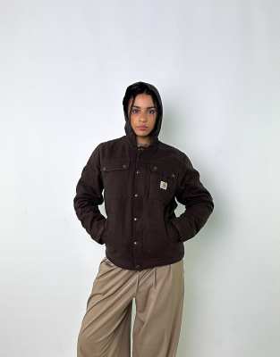 Vintage Carhartt S Padded Jacket in Brown