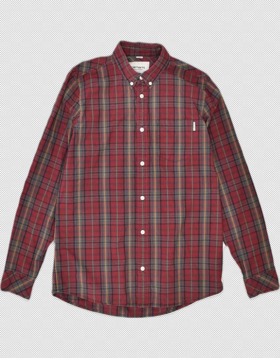 Vintage Carhartt Size M check shirt in burgundy