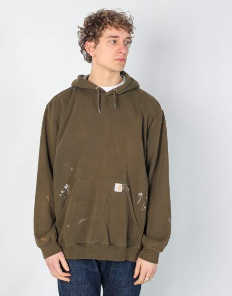 Vintage Carhartt xl hoodie in khaki green - view 1