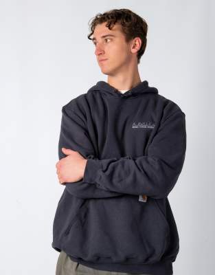 Vintage Carhartt XL Hoodie Navy Blue