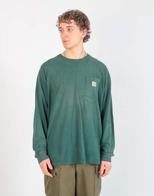Vintage Carhartt xl long sleeve t-shirt in dark green | ASOS