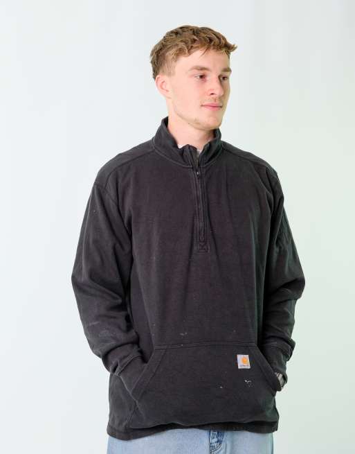 Vintage Carhartt XL Sweatshirt Black Quarter Zip