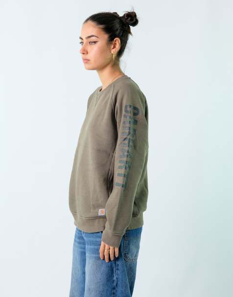 Vintage Carhartt XL Sweatshirt Khaki Green - view 1