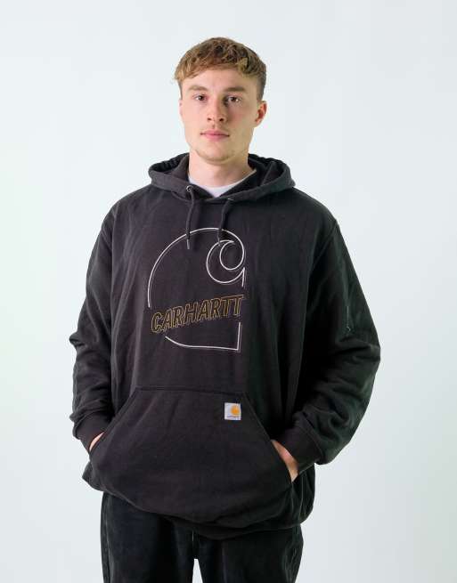 Vintage Carhartt XXL Hoodie Black