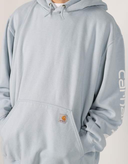 Vintage Carhartt xxl hoodie in light blue, 3 of 4