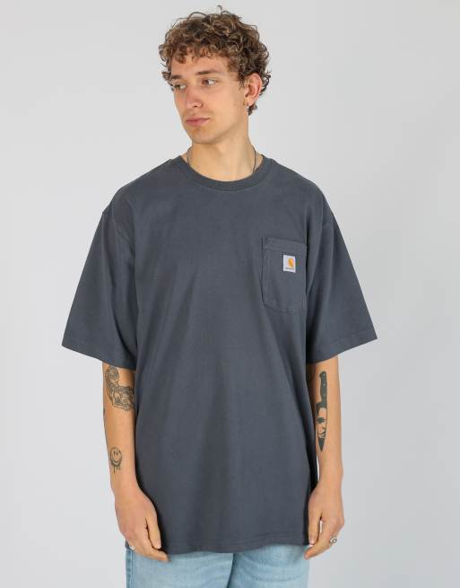 Vintage Carhartt xxl t-shirt in charcoal grey, 1 of 4