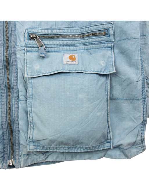 Vintage Carhartt zip up quilted jacket size m in baby blue, 4 of 4
