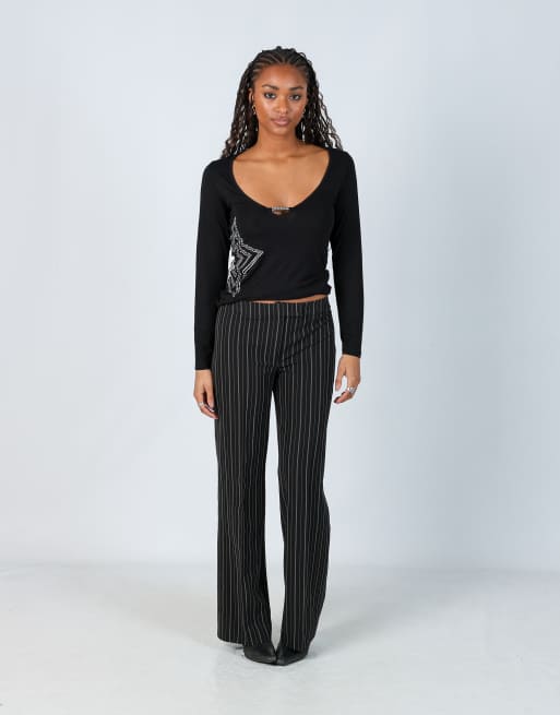 Vintage Carla Carini 10 formal trousers in black