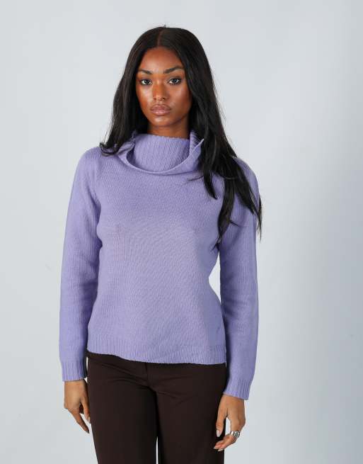 Vintage Carla Ferroni S knitted jumper in lilac purple