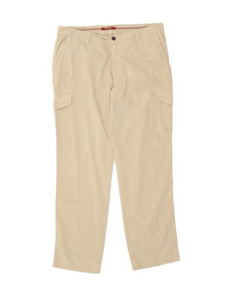 Vintage Carrera Size W42 L30 Straight Cargo Trousers in Beige - view 1
