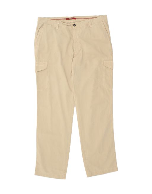 Vintage Carrera Size W42 L30 Straight Cargo Trousers in Beige