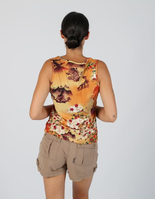 Vintage Casa Blanca M woven top in peach, 2 of 4