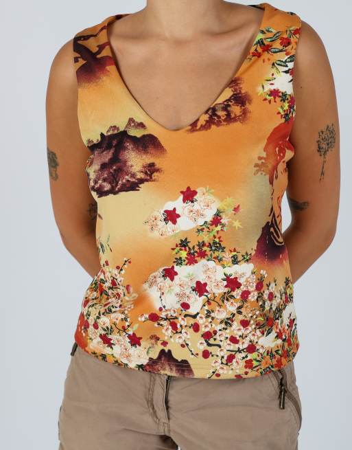 Vintage Casa Blanca M woven top in peach, 4 of 4