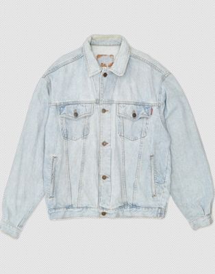 Vintage Cassuci denim Size L 90s jacket in blue