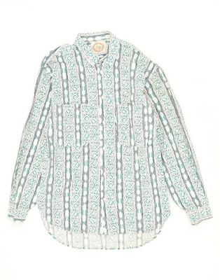 Vintage Cassuci Size M Pattern Shirt in Blue