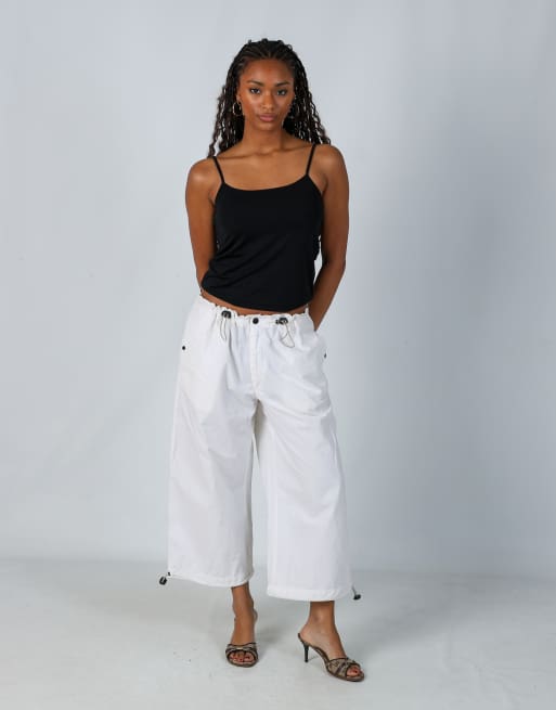 Vintage Casucci S baggy tech pants in white