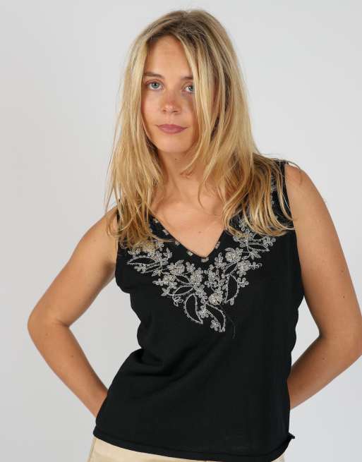 Vintage Cecilia S cami in black, 3 of 4