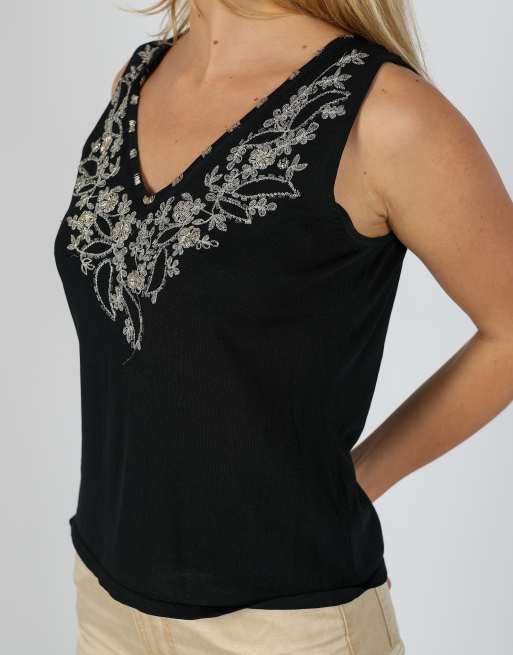Vintage Cecilia S cami in black, 4 of 4