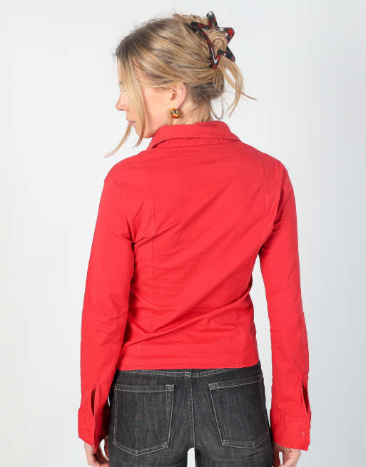 Vintage Cellophane S shirt in red, 2 of 4
