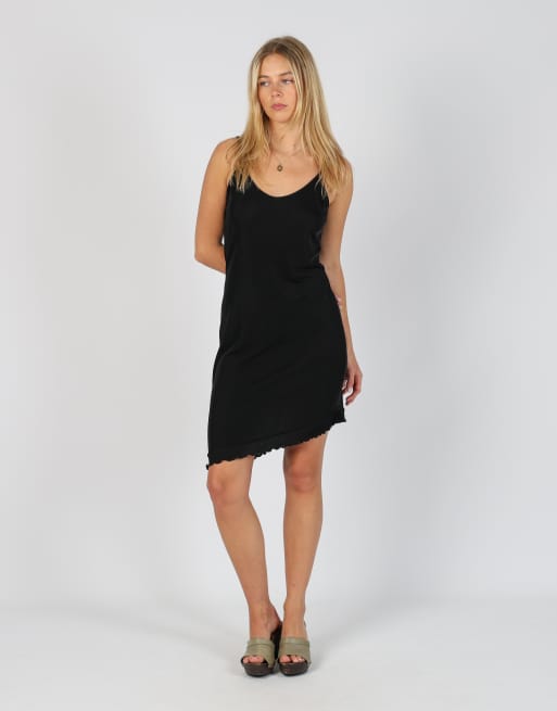 Vintage Cellophane S woven midi dress in black