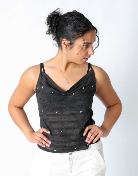 Vintage C'est Petit M cami charcoal grey - view 1