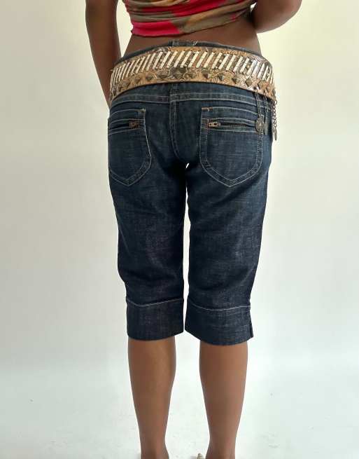 Vintage chain statement belt in brown, 2 of 5