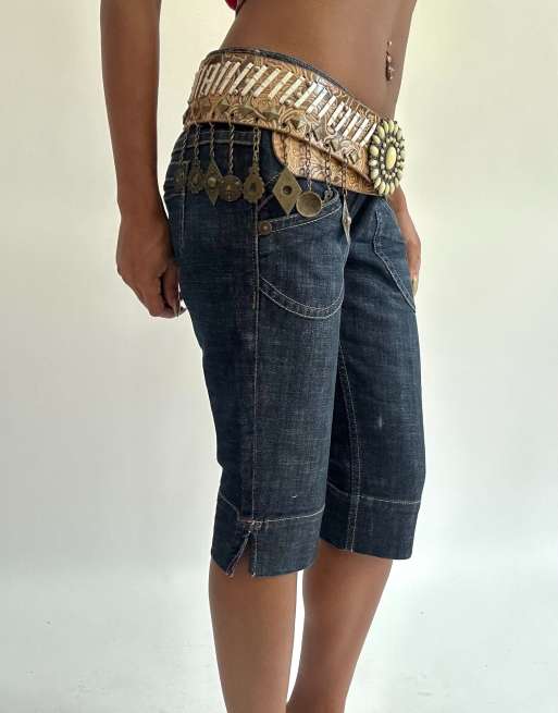 Vintage chain statement belt in brown, 4 of 5