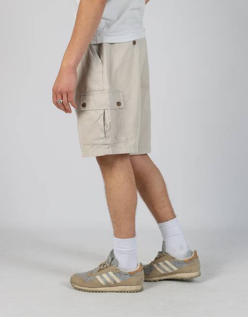 Vintage Champion 36x34 canvas cargo shorts in beige