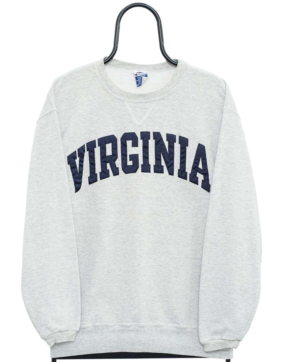 Vintage Champion 90s Virginia Size XL Sweat-shirt In Grey