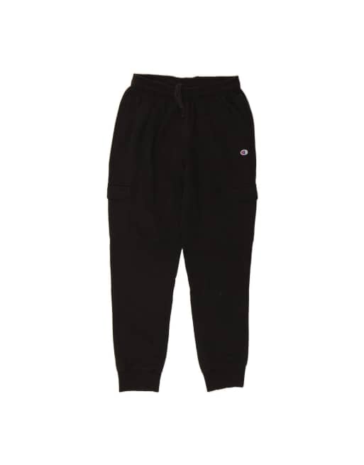 Vintage Champion Cargo Tracksuit Trousers Joggers Large In Black