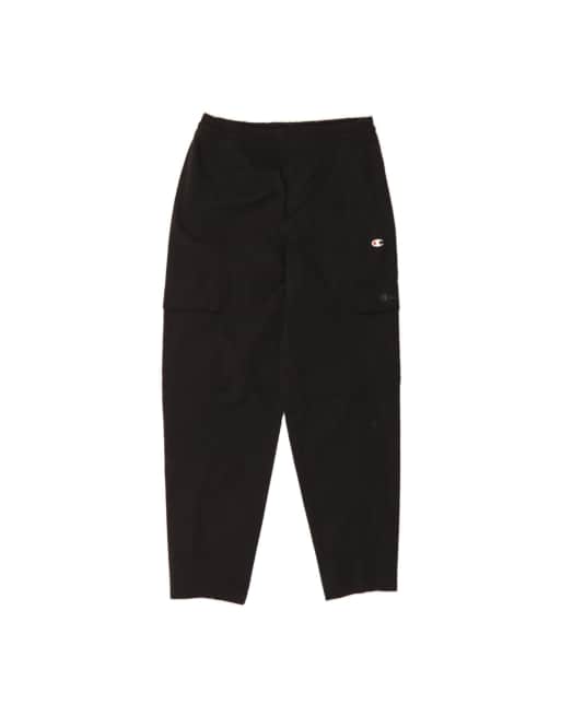 Vintage Champion Cargo Tracksuit Trousers Small In Black
