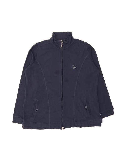 Vintage Champion Comfort Fit Tracksuit Top Jacket UK 20 2XL In Blue