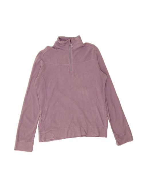 Vintage Champion Easy Fit Oversized Fleece Jumper UK 10 Small In Purple