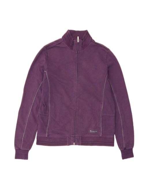 Vintage Champion Easy Fit Tracksuit Top Jacket UK 16 Large In Purple