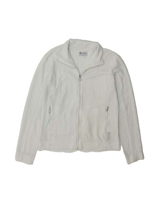 Vintage Champion Fleece Jacket UK 18 XL In White