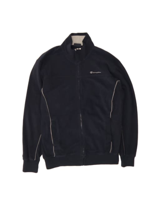 Vintage Champion Fleece Jacket UK 40 Large In Blue
