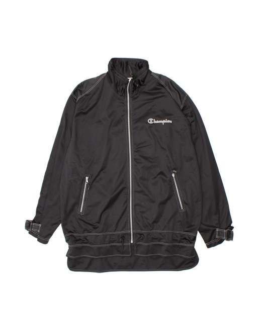 Vintage Champion Graphic Bomber Jacket UK 44 2XL In Black