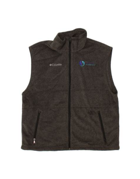 Vintage Champion Graphic Fleece Gilet UK 40 Large In Grey - view 1