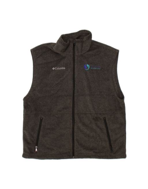Vintage Champion Graphic Fleece Gilet UK 40 Large In Grey