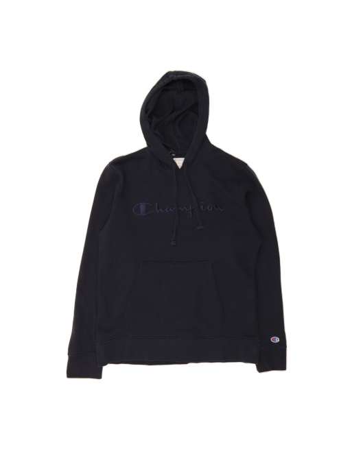 Vintage Champion Graphic Hoodie Jumper Medium In Blue