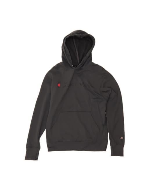 Vintage Champion Graphic Hoodie Jumper Medium In Grey