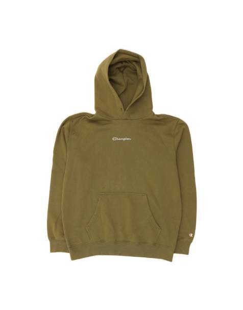 Vintage Champion Graphic Hoodie Jumper UK 16 Large In Green - view 1