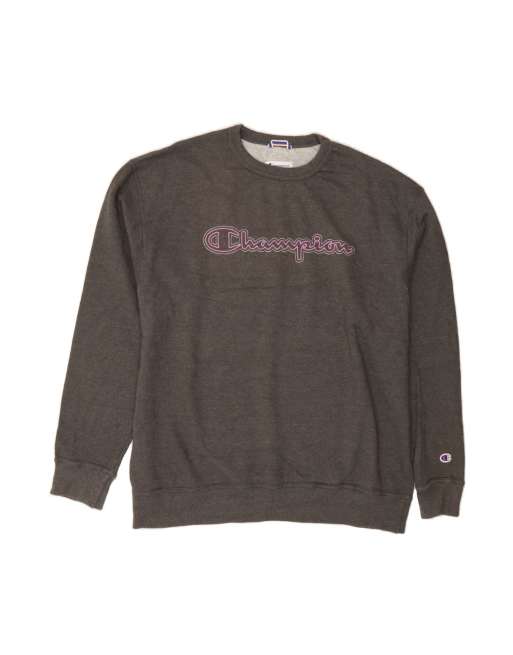Vintage Champion Graphic Sweatshirt Jumper 2XL In Grey