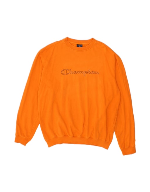 Vintage Champion Graphic Sweatshirt Jumper 2XL In Orange