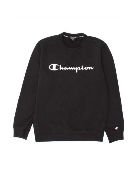 Vintage Champion Graphic Sweatshirt Jumper Medium In Black - view 1