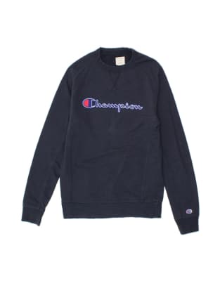 Vintage Champion Graphic Sweatshirt Jumper Medium In Blue - view 1
