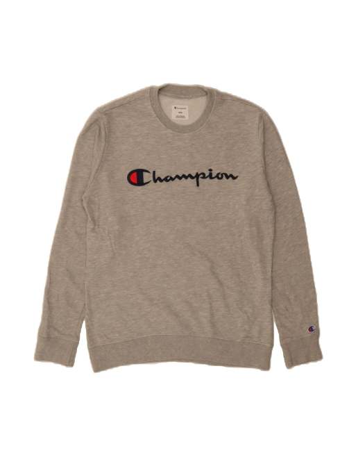 Vintage Champion Graphic Sweatshirt Jumper Medium In Grey